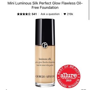 Armani luminous silk foundation mini shade 2 New